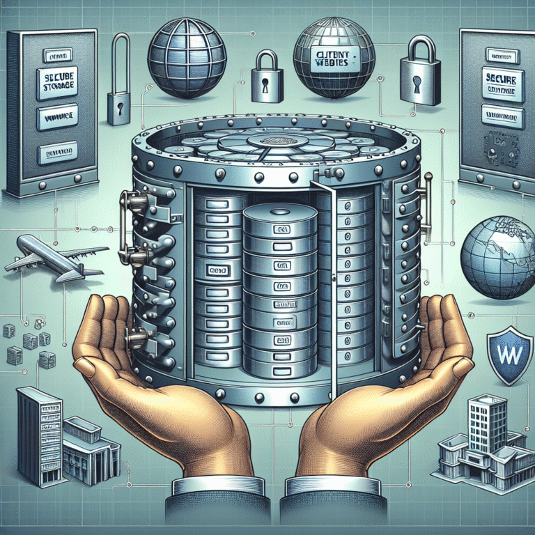 best way to store database backups securely when working with client websites