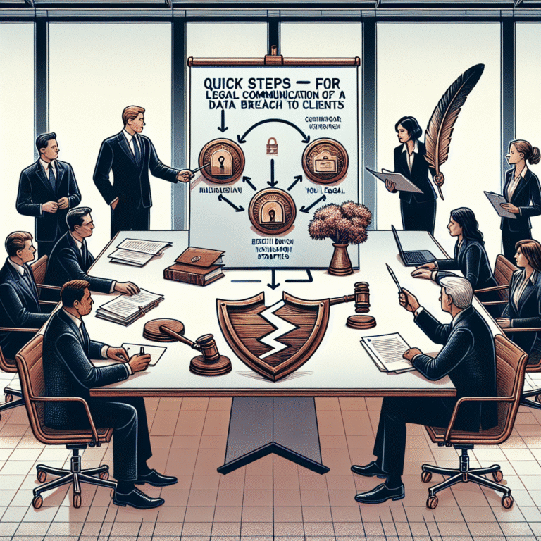 quick steps for legal communication of a data breach to clients